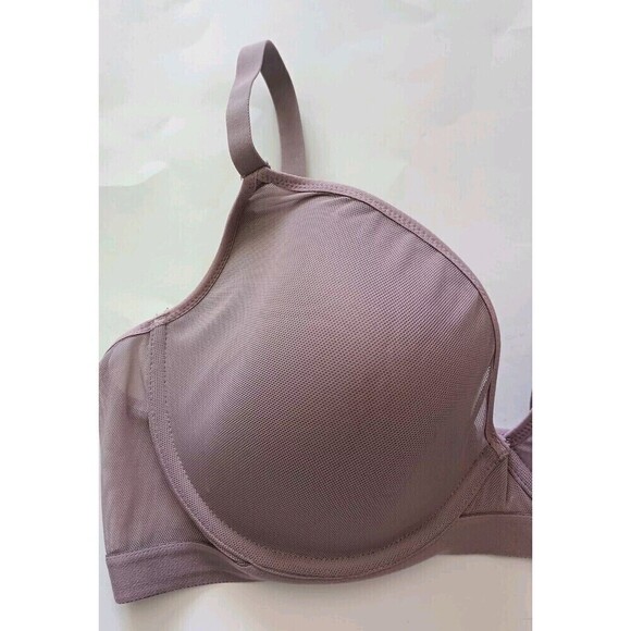 Maidenform Bra Size 40C Purple Mesh Overlay Band SN9300 Lightweight Semi Sheer - Picture 8 of 10